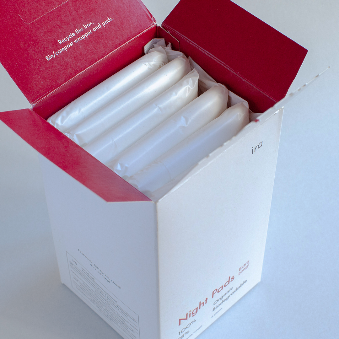 Ira Organic Biodegradable Night Pads Extra Long 有機可降解衛生巾