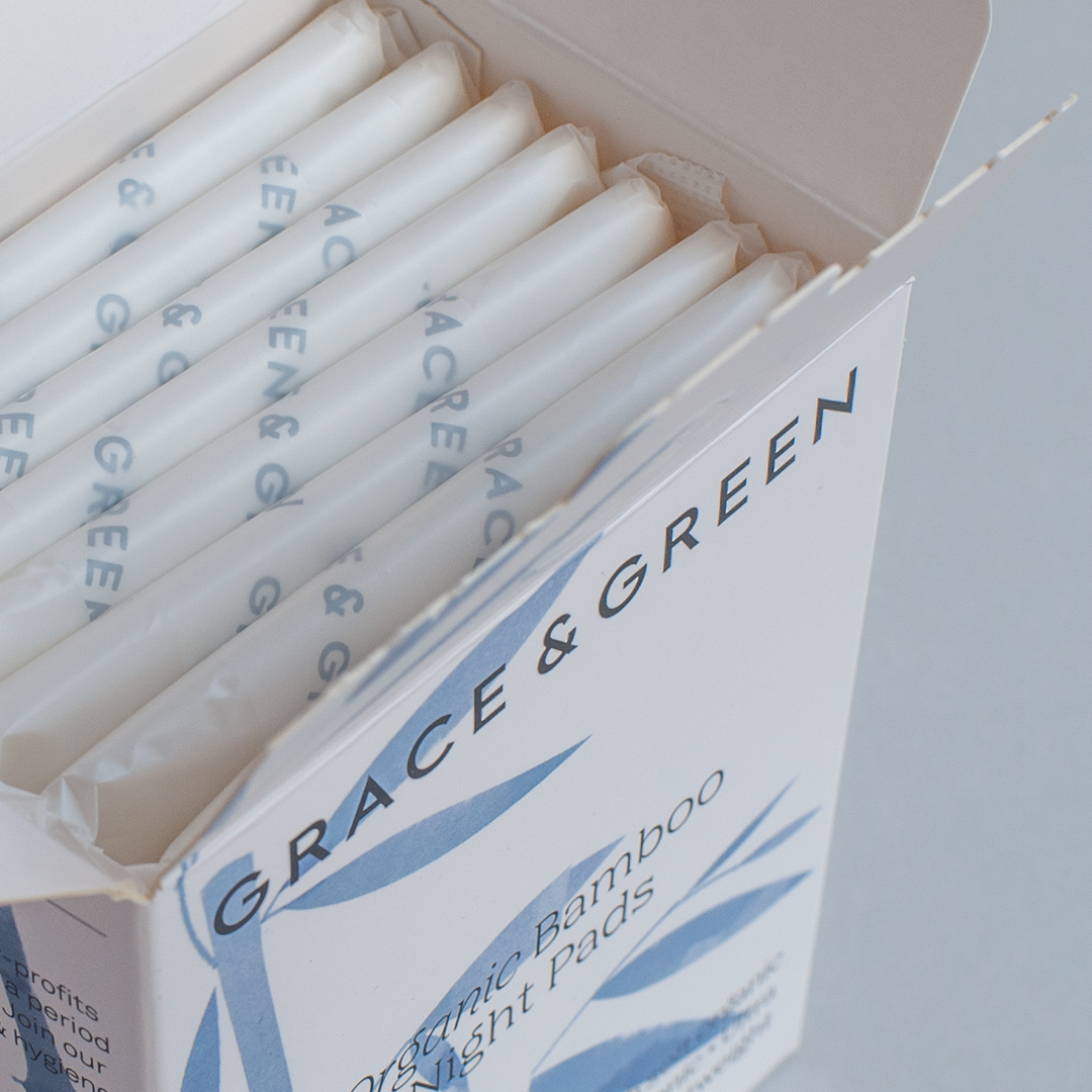 Grace & Green Organic Bamboo Night Pads 有機竹衛生巾-夜用