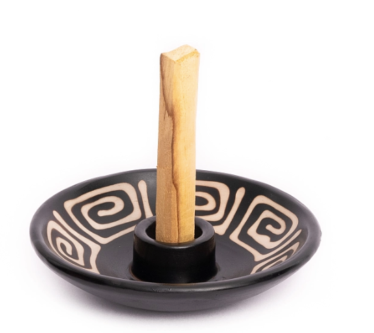 Luna Sundara Palo Santo Sticks Set (5 Palo Santo Sticks + Chulucanas Handmade Ceramics Holder) 手工陶瓷碟+ 天然秘魯聖木